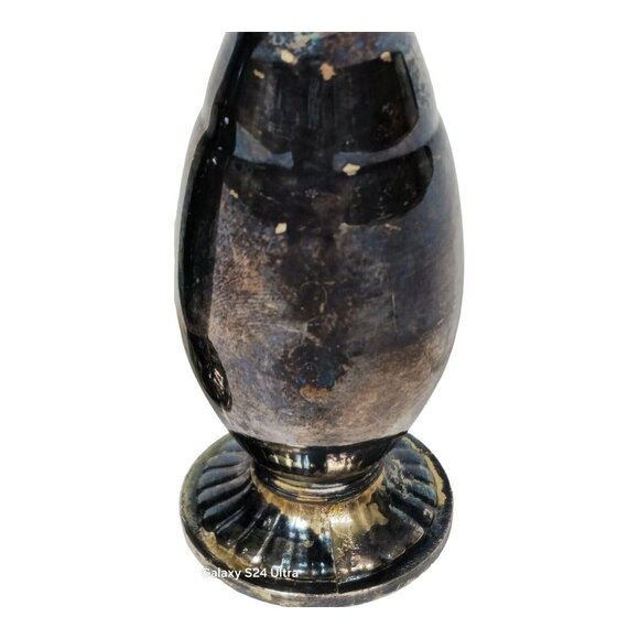 Vintage Oneida Salt & Pepper Shakers Ornate Retro Silver Plated Kitchen decor - Picture 9 of 16